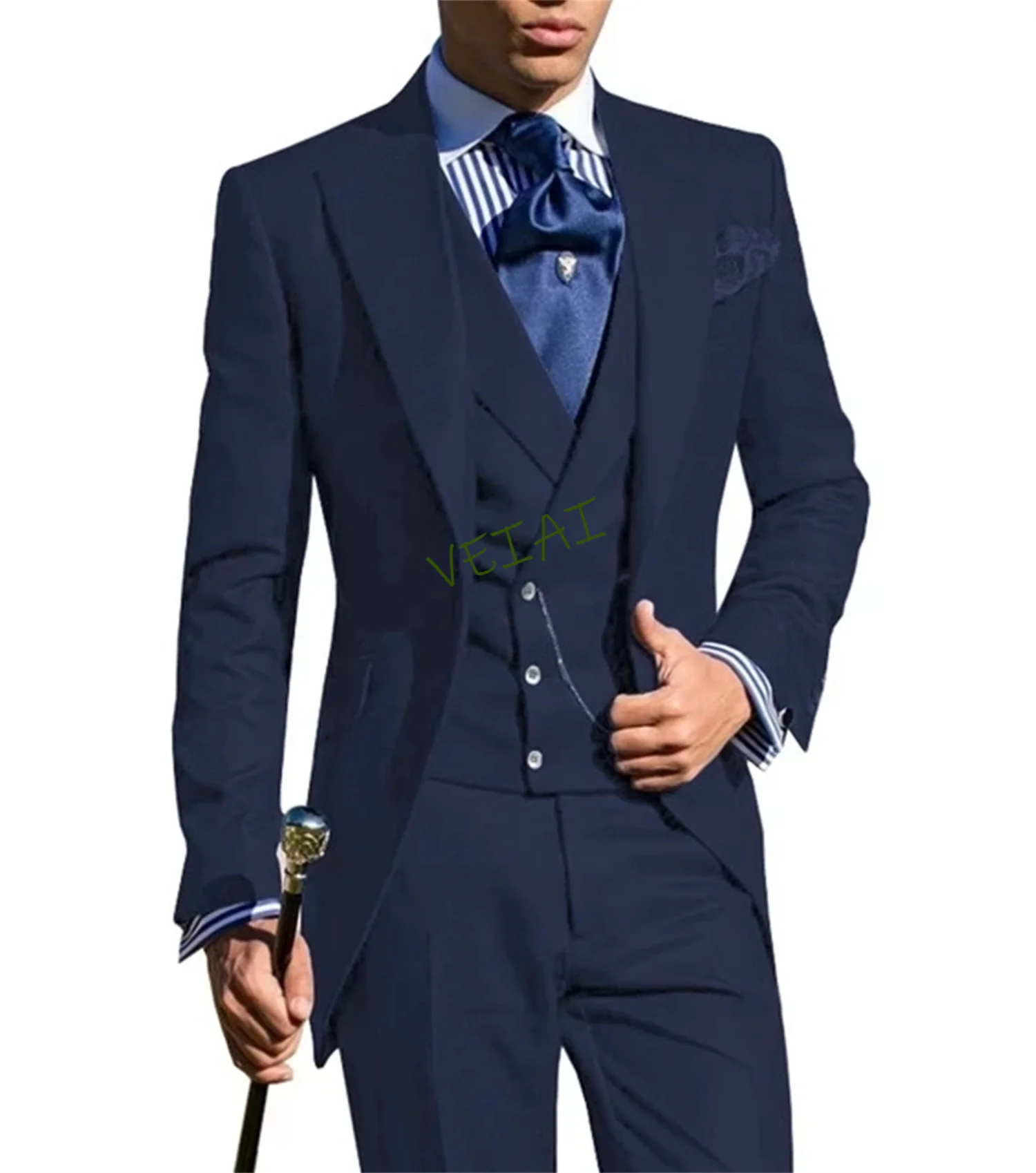 CustomizedTailor Made Navy blue Mens 3 Pieces Suits Business Slim Fit Tuxedos Wedding Groom Evening Prom clothing(Blazer+Vest+Pa
CustomizedTailor Made Navy blue Mens 3 Pieces Suits Business Slim Fit Tuxedos Wedding Groom Evening Prom clothing(Blazer+Vest+Pa