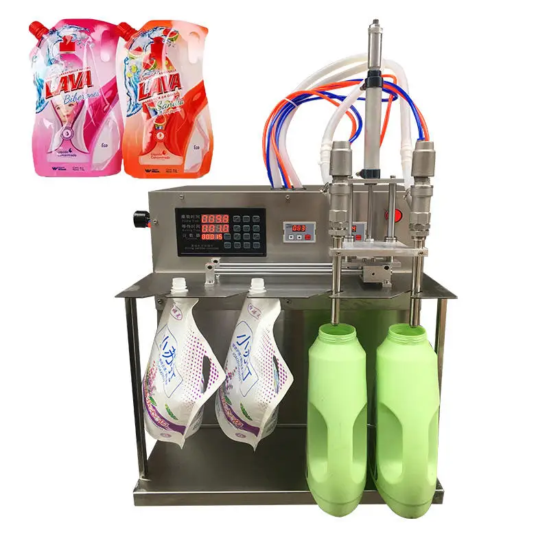 2 Heads Semi Automatic 17 Liter Spout Pouch Detergent Laundry Liquid Drinking Water Large Flow Bag Liquid Filling Machine
2 Heads Semi Automatic 17 Liter Spout Pouch Detergent Laundry Liquid Drinking Water Large Flow Bag Liquid Filling Machine