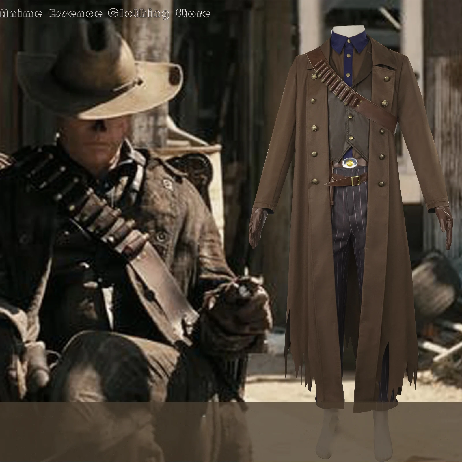 Fall Cos Cooper Howard Uniform Hat Gloves The Ghoul Cosplay Costume Game Props Out Lucy Maximus Bounty Hunter Halloween Party
Fall Cos Cooper Howard Uniform Hat Gloves The Ghoul Cosplay Costume Game Props Out Lucy Maximus Bounty Hunter Halloween Party