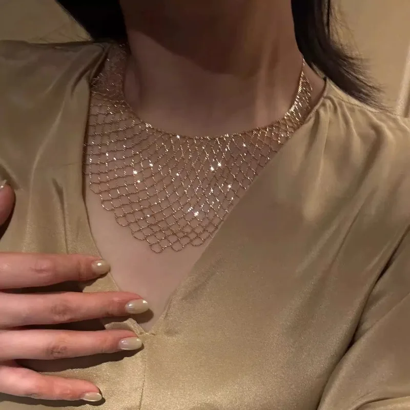 2026 Woven Mesh Necklaces for Women Party Luxury Fashion Jewelry Elegant Flashy Elegant Gift Collares Para Mujer
2026 Woven Mesh Necklaces for Women Party Luxury Fashion Jewelry Elegant Flashy Elegant Gift Collares Para Mujer