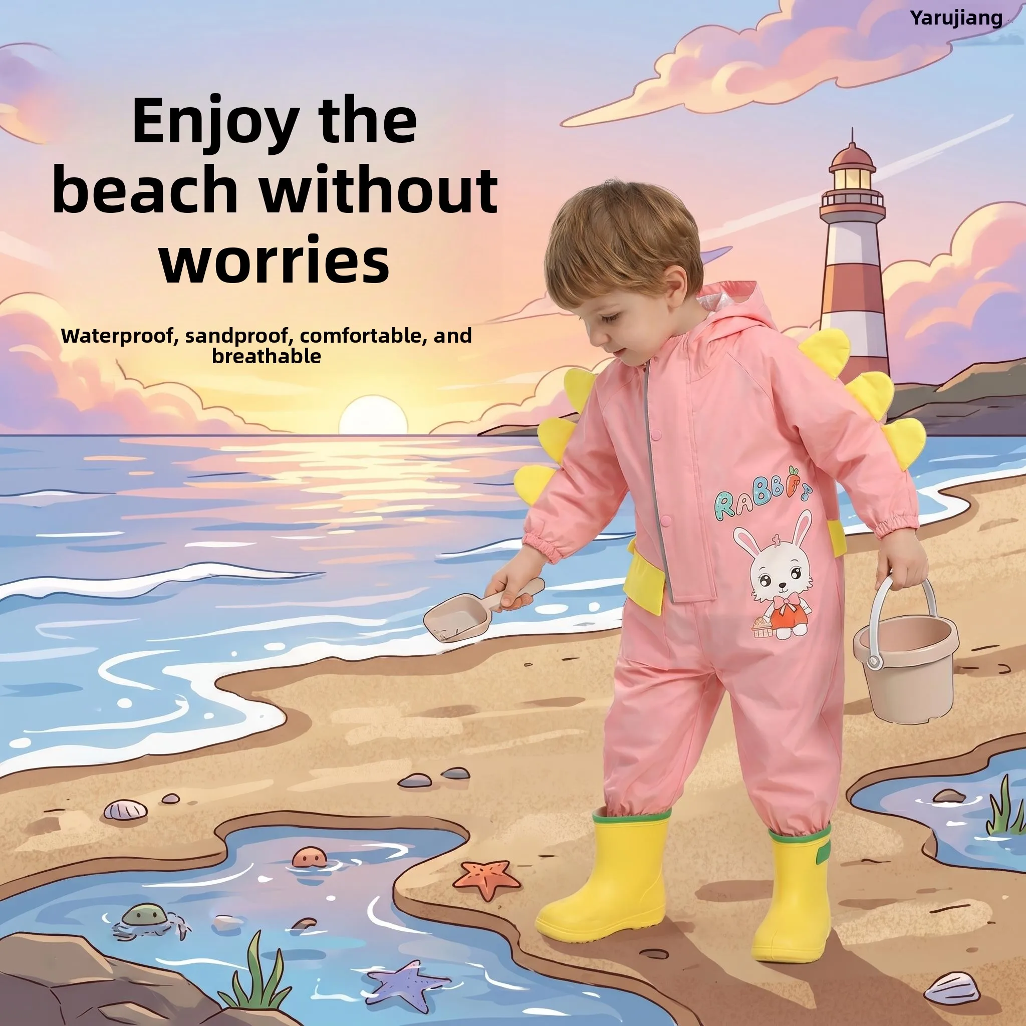 Children's Waterproof Overalls Cartoon Raincoat Nursery Equipment Boys And Girls Waterproof Pantsuit Breathless Polyester Fiber
Children's Waterproof Overalls Cartoon Raincoat Nursery Equipment Boys And Girls Waterproof Pantsuit Breathless Polyester Fiber