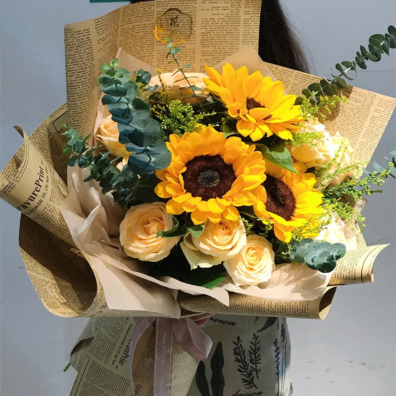 34 Pcs Kraft Paper English Newspaper Flower Wrapping Paper Vintage Rose Bundle Sunflower Gift Wrapping Material Various Colors
34 Pcs Kraft Paper English Newspaper Flower Wrapping Paper Vintage Rose Bundle Sunflower Gift Wrapping Material Various Colors