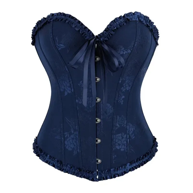 Vintage Floral Lace Corset Top for Women Gothic Victorian Satin Overbust Bustier Sexy Corselet Lingerie with Flower Print
Vintage Floral Lace Corset Top for Women Gothic Victorian Satin Overbust Bustier Sexy Corselet Lingerie with Flower Print