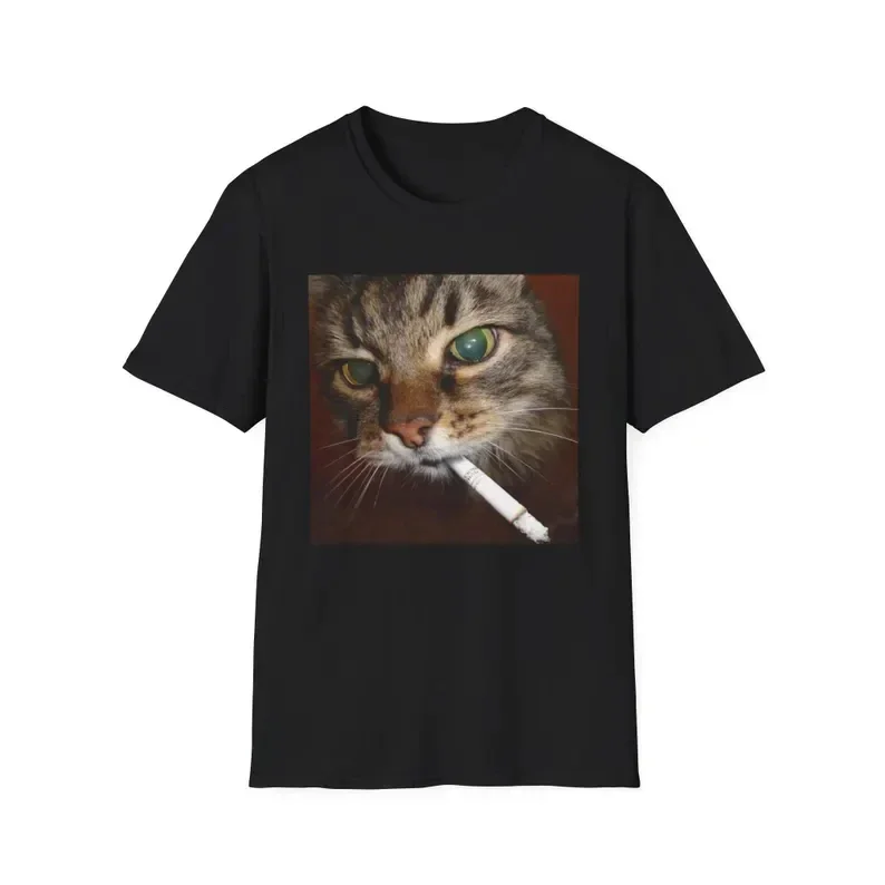 Comic cat smoking T-shirt cat smoker Z-generation joke T-shirt idiot brain-dead soft female cat couple graphic T-shirt
Comic cat smoking T-shirt cat smoker Z-generation joke T-shirt idiot brain-dead soft female cat couple graphic T-shirt