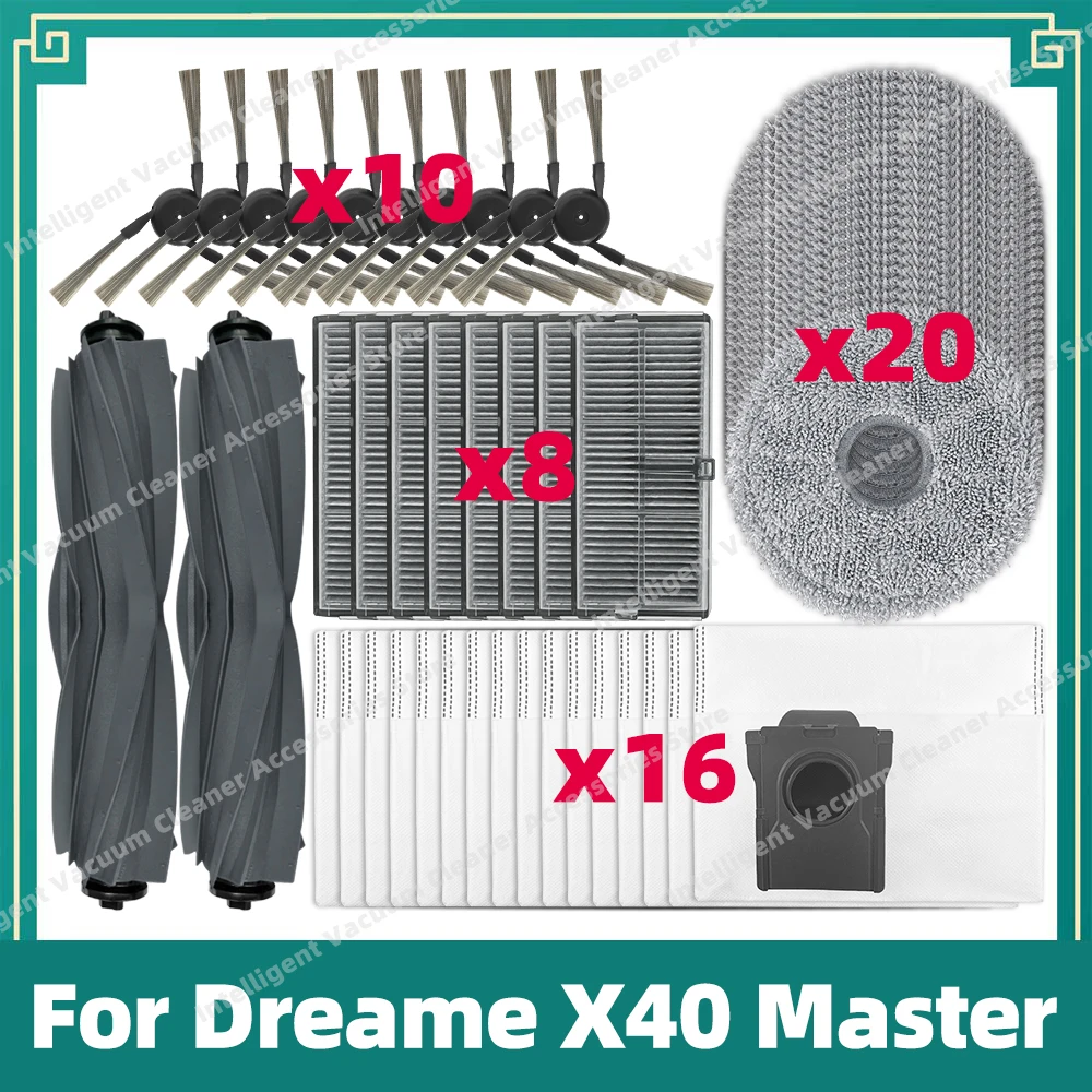 Compatible For Dreame X40 Master Robot Vacuum Cleaner Main Side Hepa Filter Mop Cloth Dust Bag Accessories Replacement Parts
Compatible For Dreame X40 Master Robot Vacuum Cleaner Main Side Hepa Filter Mop Cloth Dust Bag Accessories Replacement Parts