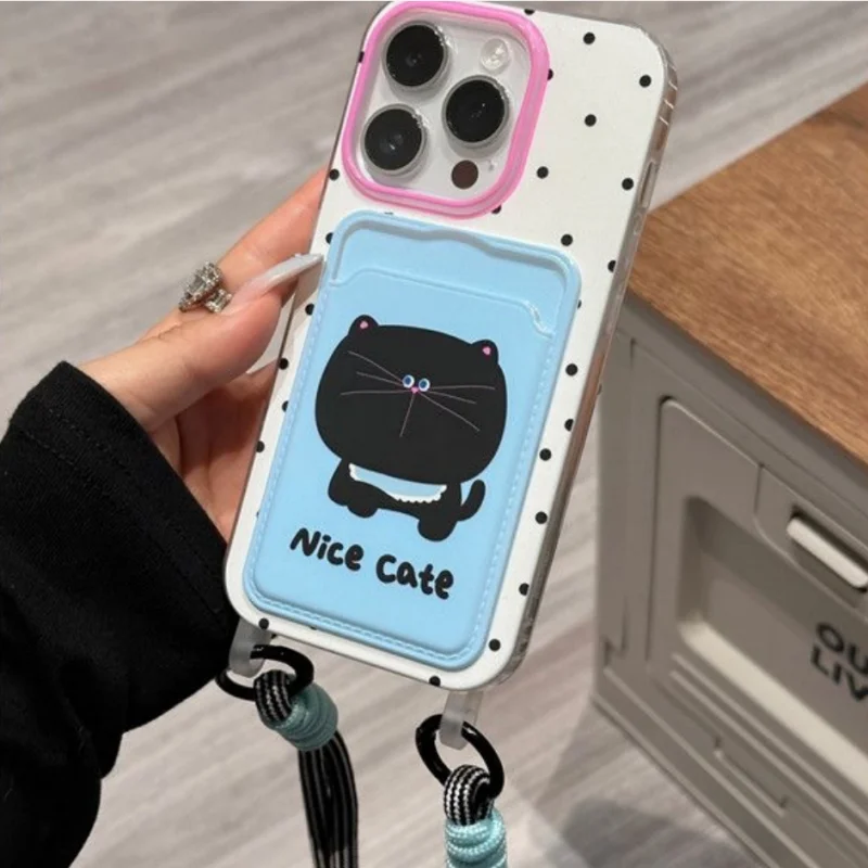Cute cartoon Funny obesity nice cat Wallet Card Holder Soft Phone Case For iPhone 12 13 14 15 16 17 Pro Max With Lanyard
Cute cartoon Funny obesity nice cat Wallet Card Holder Soft Phone Case For iPhone 12 13 14 15 16 17 Pro Max With Lanyard 