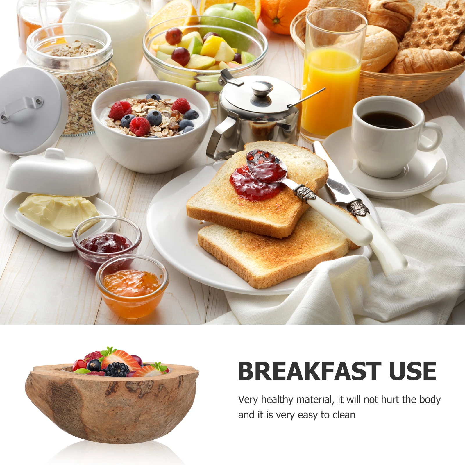 Natural Coconut Shell Lightweight Food Serving Bowl Decorative Round Home Bowl for Snacks Fruits Multipurpose Salad Rice Noodles
Natural Coconut Shell Lightweight Food Serving Bowl Decorative Round Home Bowl for Snacks Fruits Multipurpose Salad Rice Noodles
