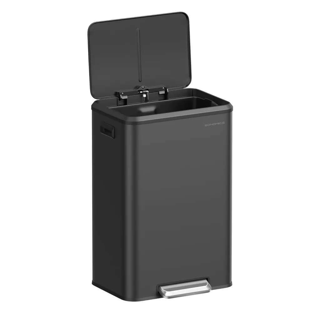 Kitchen Trash Can, 10.5-Gallon (40L) Garbage Can with Lid and Wide Foot Pedal, Soft Close and Stays Open, Black ULTB541B40
Kitchen Trash Can, 10.5-Gallon (40L) Garbage Can with Lid and Wide Foot Pedal, Soft Close and Stays Open, Black ULTB541B40