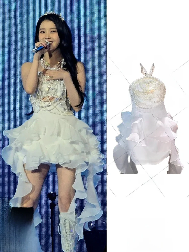 IU Eunpil Pearl Necklace Dress White Heavy Industry Fairy Performance Costume Stage Song Suit Set Women's Ethnic Costume
IU Eunpil Pearl Necklace Dress White Heavy Industry Fairy Performance Costume Stage Song Suit Set Women's Ethnic Costume