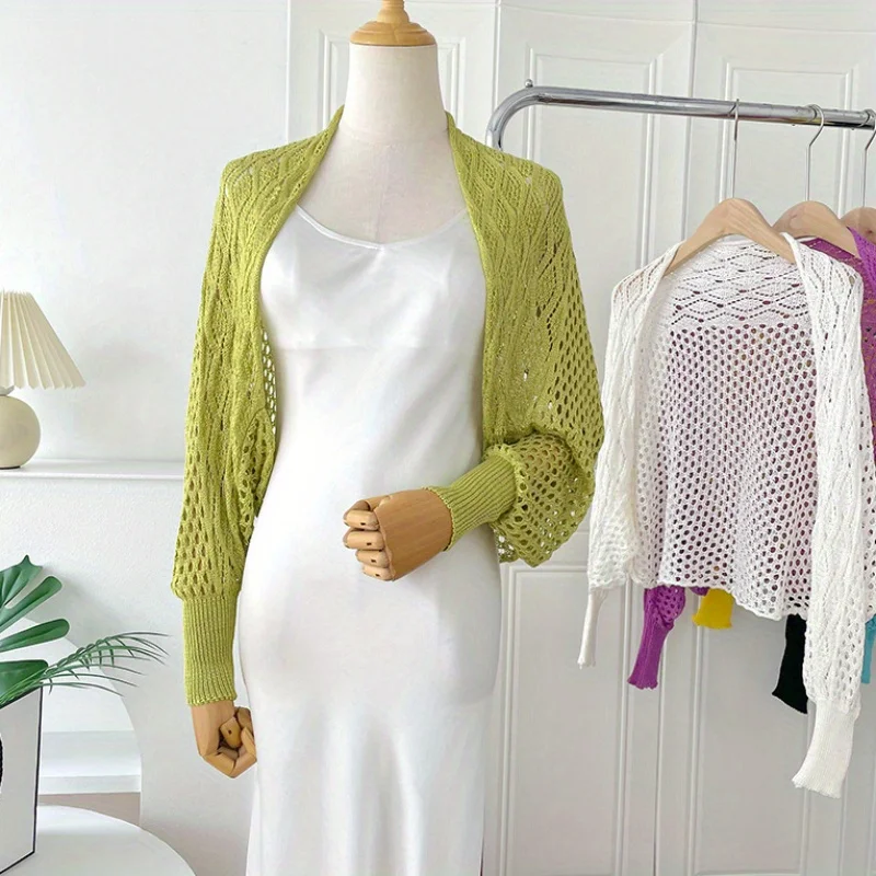New hollow ice silk knitted rhombus sunscreen shawl women's outer cover with skirt air-conditioning room neck cover
New hollow ice silk knitted rhombus sunscreen shawl women's outer cover with skirt air-conditioning room neck cover