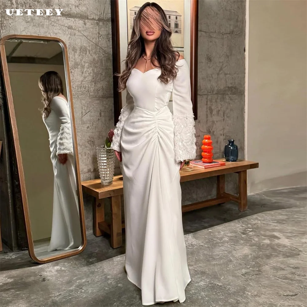 UETEEY Customized Muslim V Neck Pleats Long Sleeves Crepe A Line Wedding Dress Women Zipper Back Floor Length vestidos de novia
UETEEY Customized Muslim V Neck Pleats Long Sleeves Crepe A Line Wedding Dress Women Zipper Back Floor Length vestidos de novia