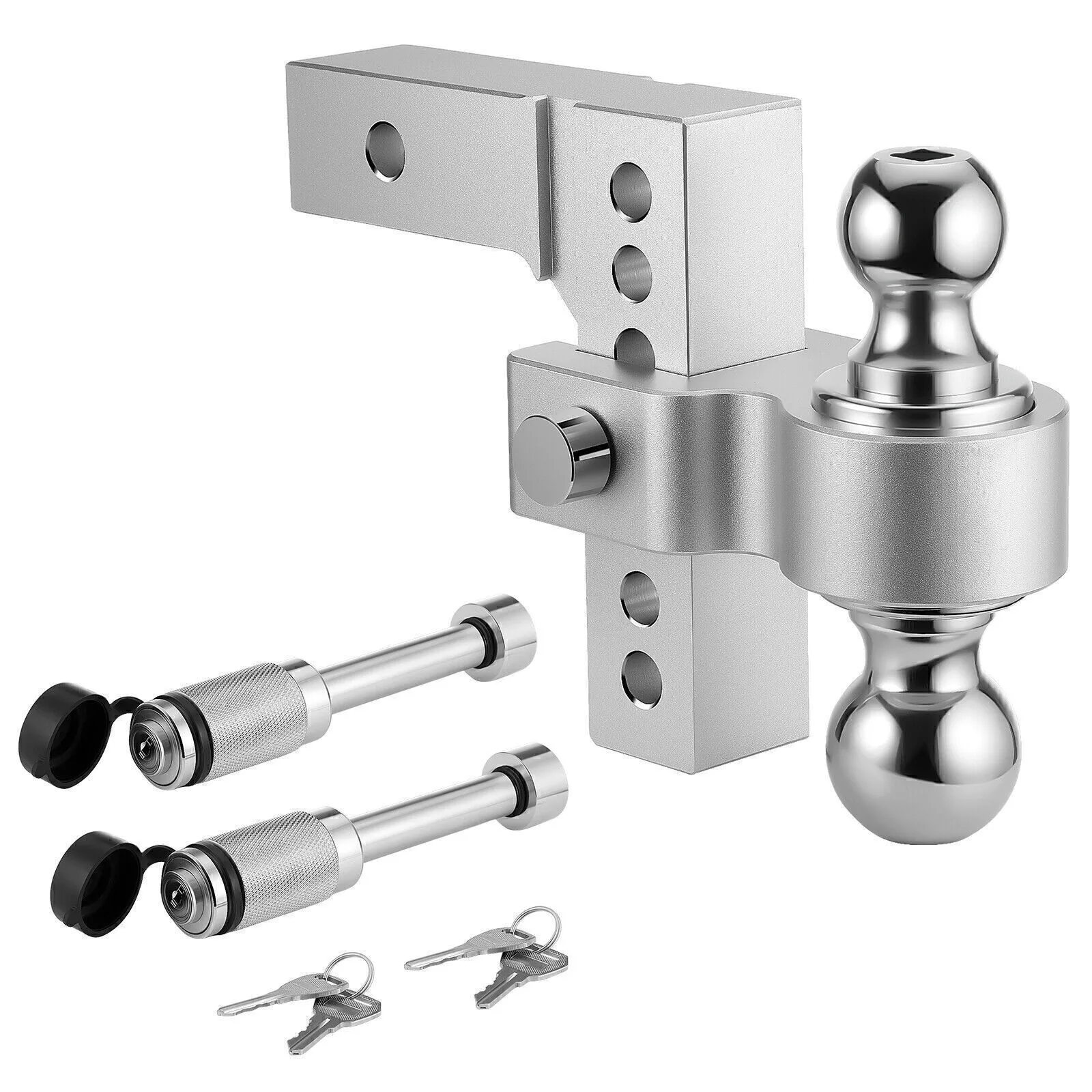 2" Receiver 6" Drop/Rise Adjustable Tow Hitch Dual Ball Mount Trailer 18500 lbs
2" Receiver 6" Drop/Rise Adjustable Tow Hitch Dual Ball Mount Trailer 18500 lbs