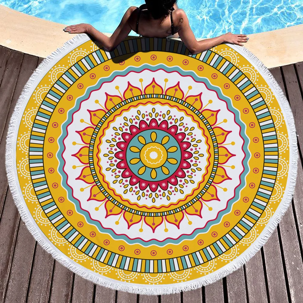 Mandala Round Beach Towel with Tassel Microfiber Geometric Bohemian Bath Towel Swim Cover Cloth Round Beach Towel Yoga Blanket
Mandala Round Beach Towel with Tassel Microfiber Geometric Bohemian Bath Towel Swim Cover Cloth Round Beach Towel Yoga Blanket