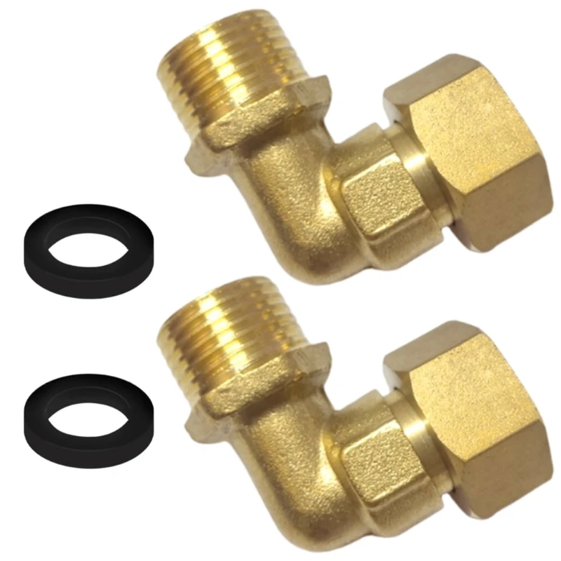 2pcs Brass Rotary 90 Degree Elbow Connector Threaded Joint Simple Installation for Pipe Installations & Irrigations
2pcs Brass Rotary 90 Degree Elbow Connector Threaded Joint Simple Installation for Pipe Installations & Irrigations