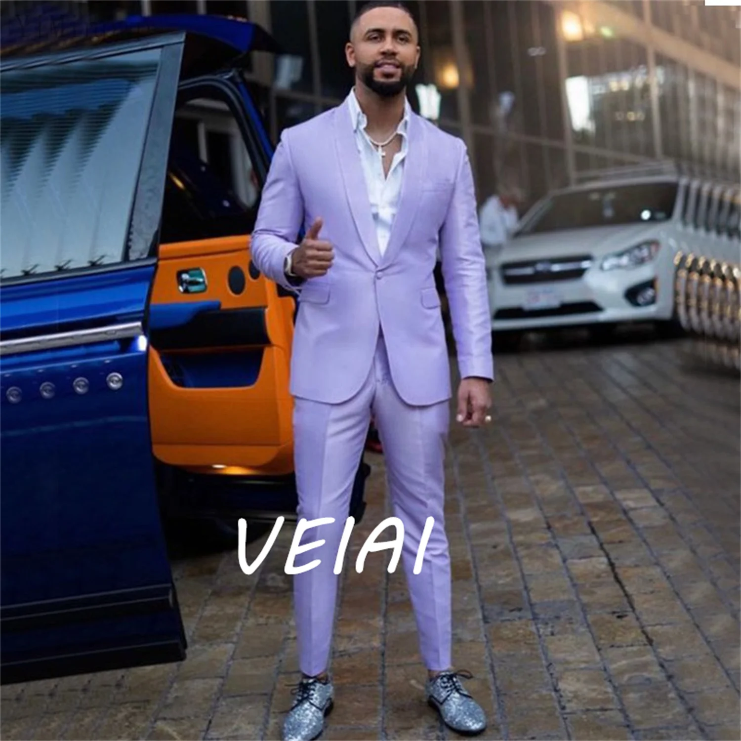 Мужские костюмы по индивидуальному заказу, светло-фиолетовые однобортные однобортные костюмы с шалью и лацканами, комплект из 2 предметов (пиджак + брюки), свадебный комплект, роскошный облегающий комплект 2023 Co
Мужские костюмы по индивидуальному заказу, светло-фиолетовые однобортные однобортные костюмы с шалью и лацканами, комплект из 2 предметов (пиджак + брюки), свадебный комплект, роскошный облегающий комплект 2023 Co