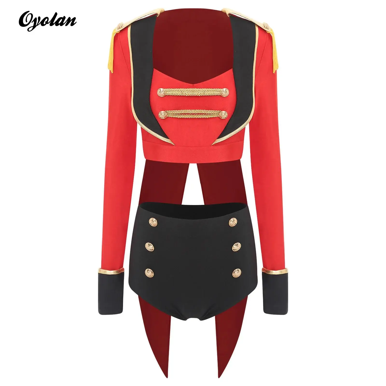 Womens Circus Ringmaster Lion Tamer Cosplay Outfits Showman Clubwear Costume Fringe Epaulet Tailcoat Top And Minipants Dress Up
Womens Circus Ringmaster Lion Tamer Cosplay Outfits Showman Clubwear Costume Fringe Epaulet Tailcoat Top And Minipants Dress Up