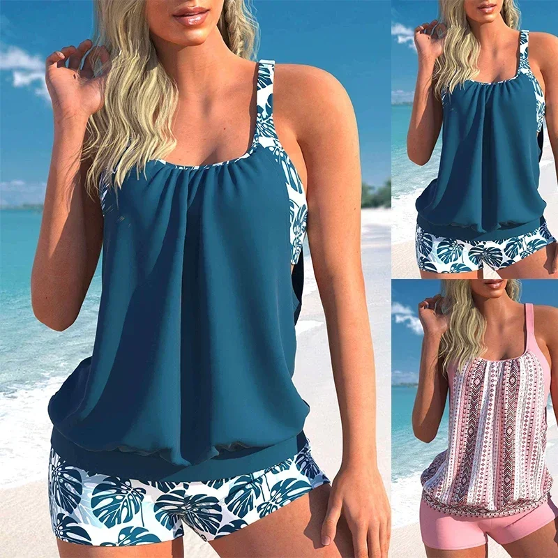 Women's Beachwear Solid Color Leaf Ladies Tankini Halter Neck Swimsuit Two Piece Bikini Set Beachwear S-6XL
Women's Beachwear Solid Color Leaf Ladies Tankini Halter Neck Swimsuit Two Piece Bikini Set Beachwear S-6XL
