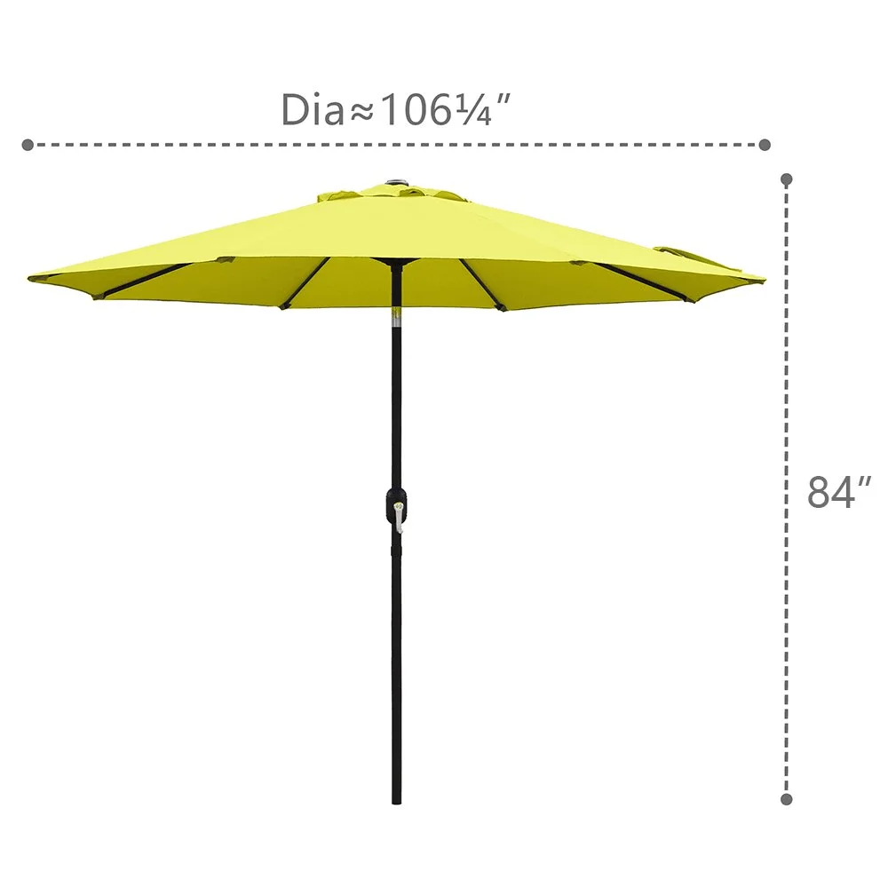 9 Ft Outdoor Patio Umbrella With Crank And Tilt Function 8 Ribs Yellow
9 Ft Outdoor Patio Umbrella With Crank And Tilt Function 8 Ribs Yellow