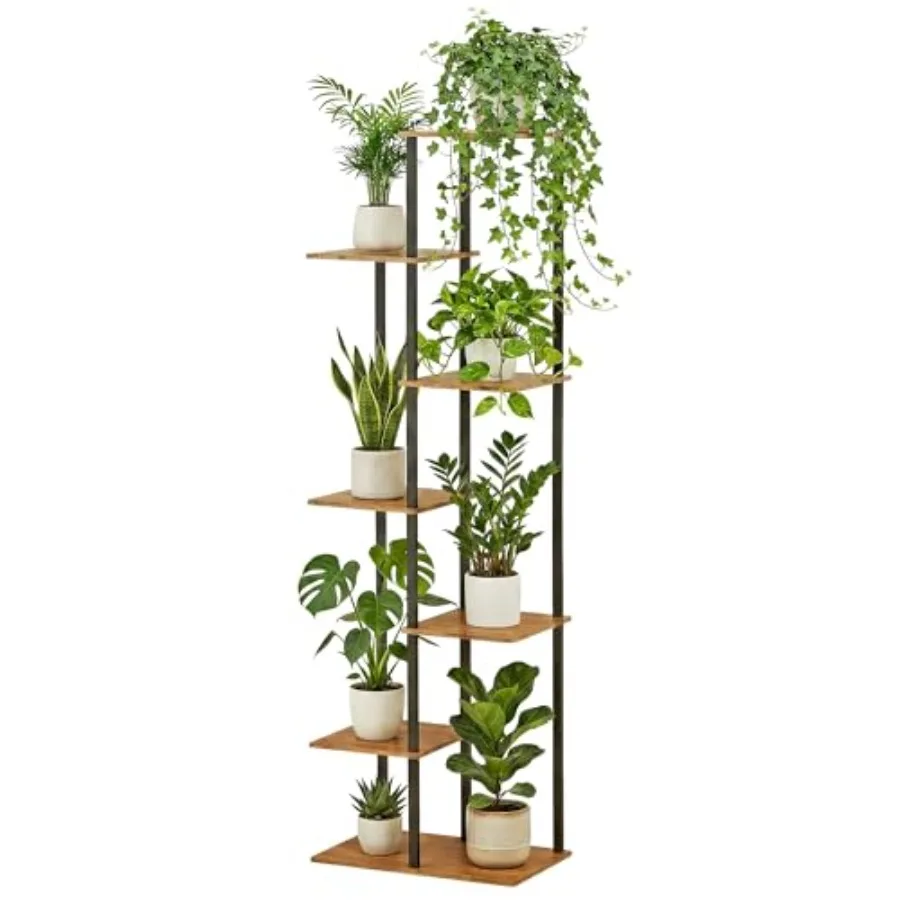 Corner Tall Plant Stand Indoor 7 Tier 8 Potted, Rustic Brown Functions as Flower Pots, Shelf, Decor Rack, Holder; Metal Frame w
Corner Tall Plant Stand Indoor 7 Tier 8 Potted, Rustic Brown Functions as Flower Pots, Shelf, Decor Rack, Holder; Metal Frame w