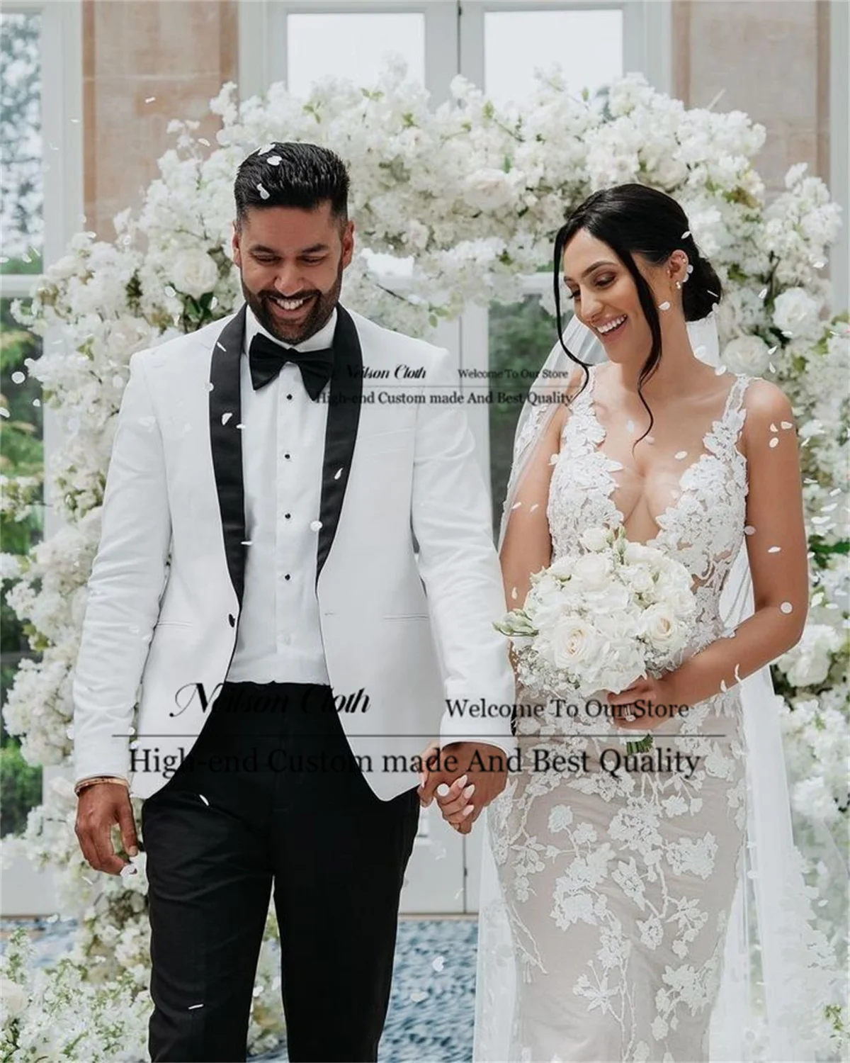 Business Shawl Lapel Male Prom Blazers Slim Fit White Jacket Groom Wedding Tuxedos Groomsmen 2 Piece Sets Terno Masculino
Business Shawl Lapel Male Prom Blazers Slim Fit White Jacket Groom Wedding Tuxedos Groomsmen 2 Piece Sets Terno Masculino