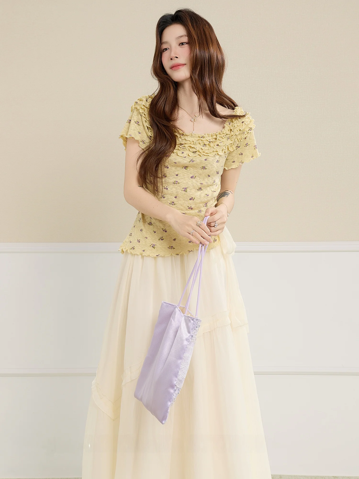 Slimming High Waist Floral Short Sleeve Two-Piece Set Women's Summer Fashion Princess Style Breathable Casual Work Holiday
Slimming High Waist Floral Short Sleeve Two-Piece Set Women's Summer Fashion Princess Style Breathable Casual Work Holiday