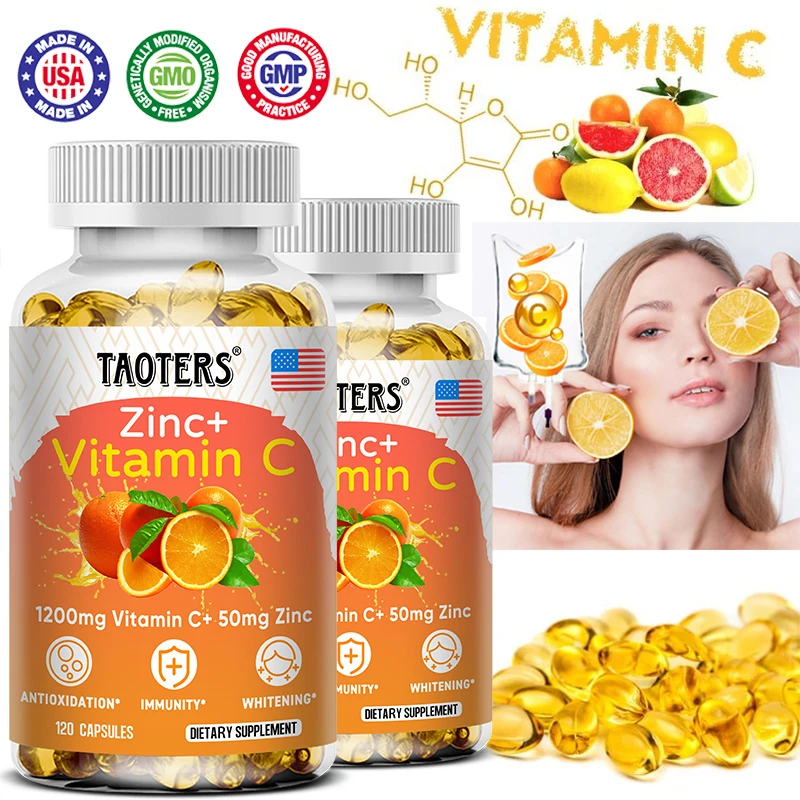 Vitamin C + Zinc Supplement - Antioxidant, Highly Absorbable, Helps Skin Health, Nourishes Skin, Immune Function and Metabolism
Vitamin C + Zinc Supplement - Antioxidant, Highly Absorbable, Helps Skin Health, Nourishes Skin, Immune Function and Metabolism