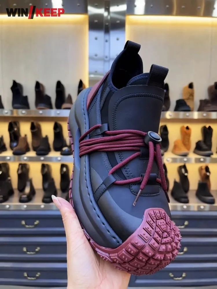 New Winter Warm Fleece Lining Mens Running Shoes Drawstring Thick Bottom Personality Sport Shoes Platform Sneakers Trainers Men
New Winter Warm Fleece Lining Mens Running Shoes Drawstring Thick Bottom Personality Sport Shoes Platform Sneakers Trainers Men