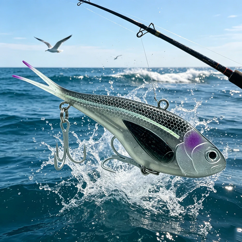 2/5/10pcs of Random Soft Plastic Fishing Lures VMC 3X Hook VIBE Swimbait for Bass Fishing High End Lures 130MM TPR/TPE
2/5/10pcs of Random Soft Plastic Fishing Lures VMC 3X Hook VIBE Swimbait for Bass Fishing High End Lures 130MM TPR/TPE