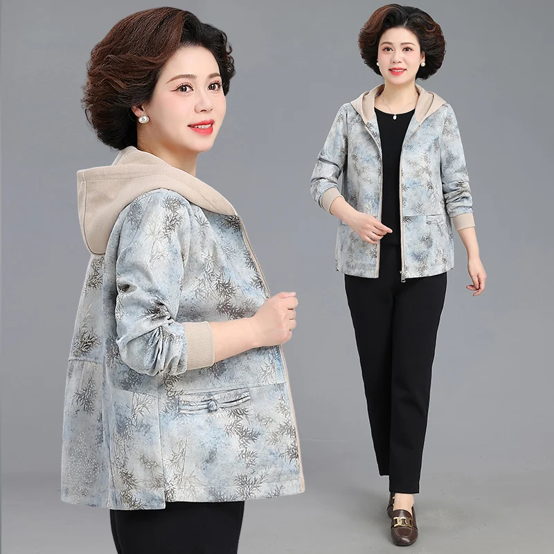 Spring Faion Outerwear Casual Jaet for Middle-Aged Women plus Size Top Wide Wife Sle Polyester Fiber Zipper Closure
Spring Faion Outerwear Casual Jaet for Middle-Aged Women plus Size Top Wide Wife Sle Polyester Fiber Zipper Closure