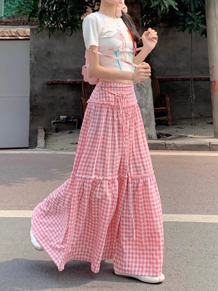 Color Blocking Plaid Design Women's Skirt 2024 Summer New Elastic Waist Long Skirt Korean Fashion Pastoral Style A-line Skirt
Color Blocking Plaid Design Women's Skirt 2024 Summer New Elastic Waist Long Skirt Korean Fashion Pastoral Style A-line Skirt