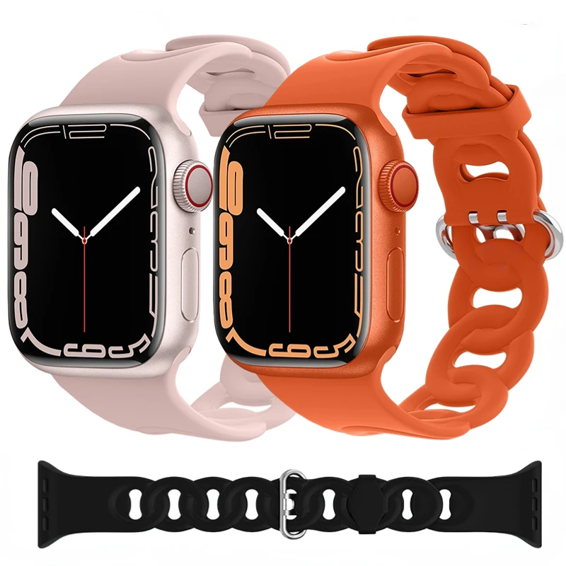 New Silicone Strap for Apple Watch 45mm 41mm 49mm 44mm 40mm 42mm Hollow Bracelet Wristband Belt iWatch Ultra 8 7 6 5 4 3 SE Band
New Silicone Strap for Apple Watch 45mm 41mm 49mm 44mm 40mm 42mm Hollow Bracelet Wristband Belt iWatch Ultra 8 7 6 5 4 3 SE Band