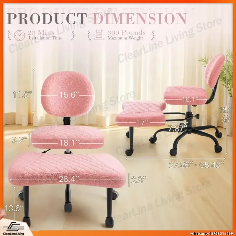 Ergonomic Office Chair with Criss Cross Base 360 Degree Swivel Adjustable Height Kneeling Desk Chair with Footrest and
Ergonomic Office Chair with Criss Cross Base 360 Degree Swivel Adjustable Height Kneeling Desk Chair with Footrest and