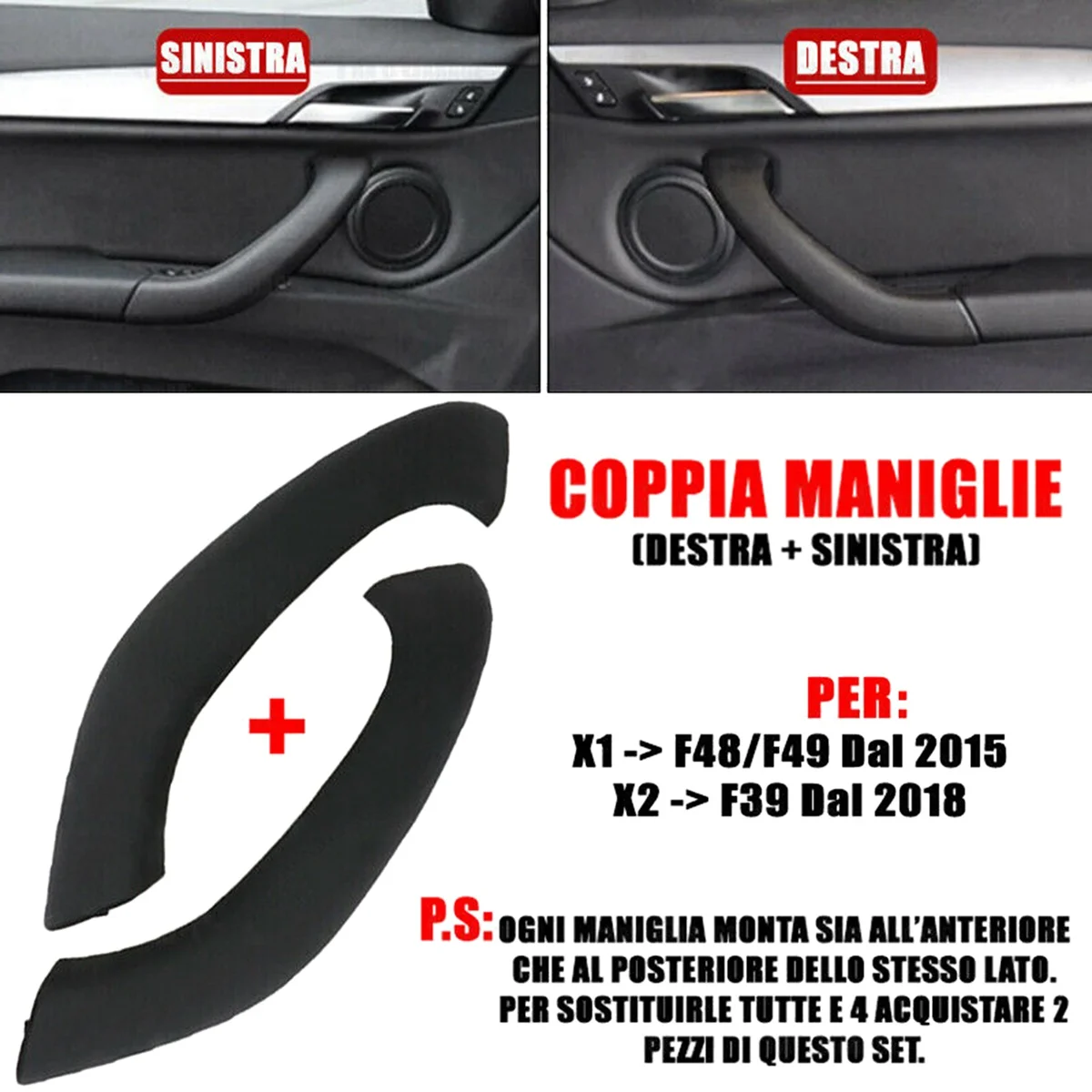 A026-51417417513 Car Left Right Interior Door Pull Handle Armrest Cover Trim For-BMW X1 X2 F48 F49 F39 2016-2020
A026-51417417513 Car Left Right Interior Door Pull Handle Armrest Cover Trim For-BMW X1 X2 F48 F49 F39 2016-2020