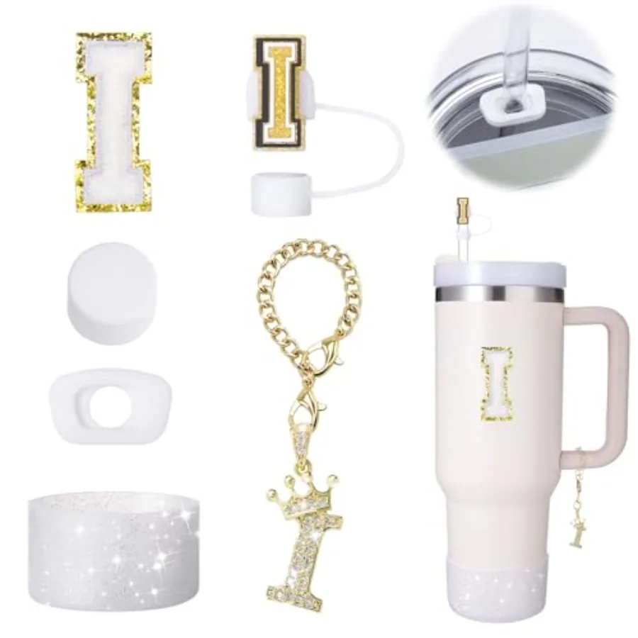 6pcs Accessories Set for Stanley 30 oz 40 oz Tumbler With Handle - Straw Cover Cap, Initials Charm, Sticker, Silicone Boot, Rou
6pcs Accessories Set for Stanley 30 oz 40 oz Tumbler With Handle - Straw Cover Cap, Initials Charm, Sticker, Silicone Boot, Rou