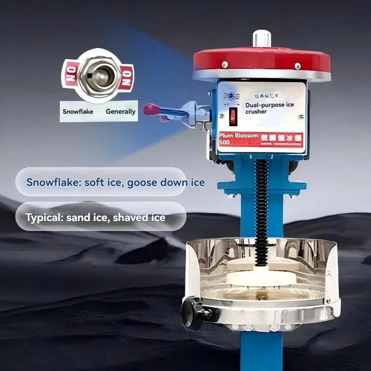Commercial Mechanical Ice Shaver with Full Copper Plate Food Grade Fluffy Snow Ice Machine Multifunctional Shaved Ice Smoothie
Commercial Mechanical Ice Shaver with Full Copper Plate Food Grade Fluffy Snow Ice Machine Multifunctional Shaved Ice Smoothie