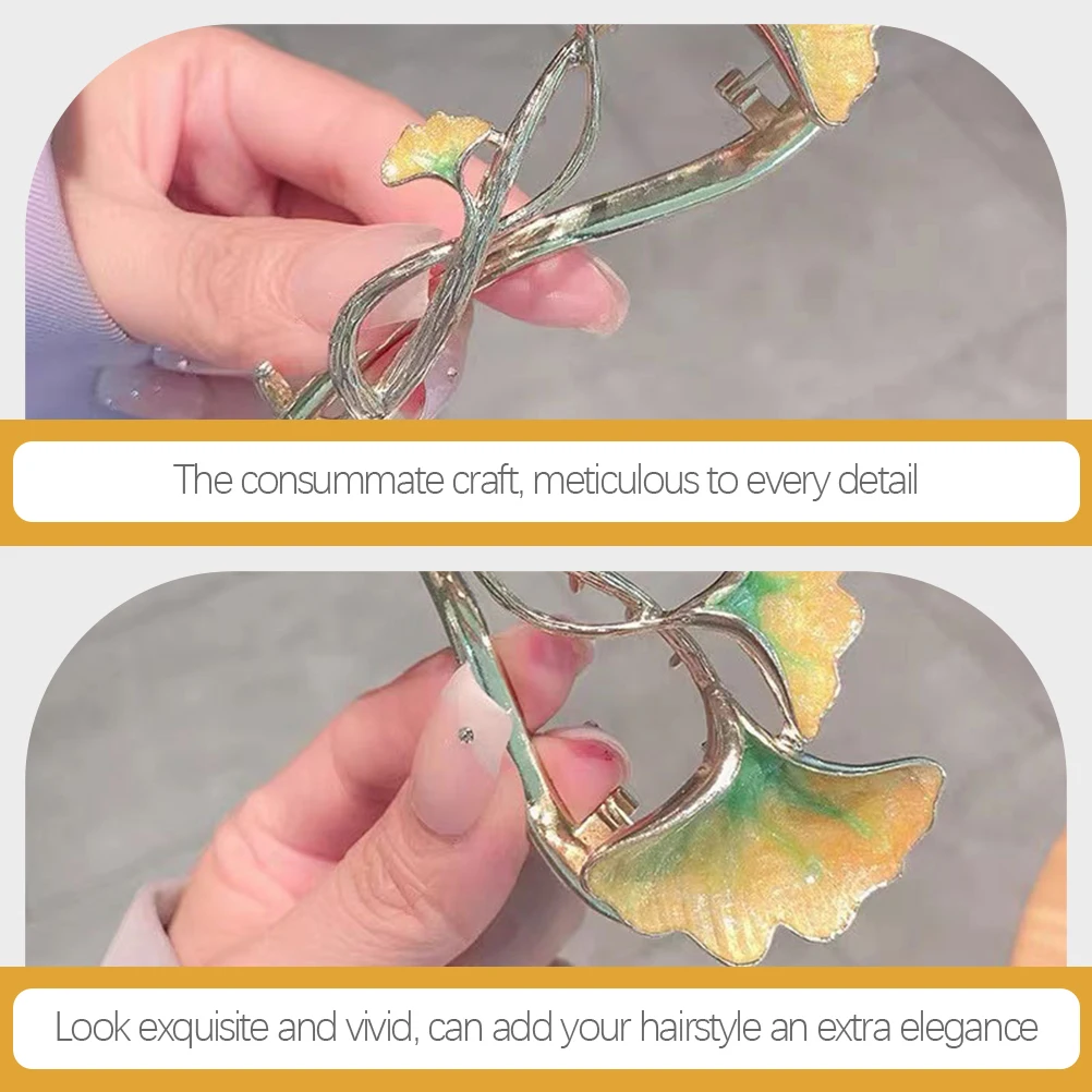 2pcs Ginkgo Leaf Hair Clip Lightweight Alloy Accessories Elegant Design Women Wedding Banquet Hairpin Barrette
2pcs Ginkgo Leaf Hair Clip Lightweight Alloy Accessories Elegant Design Women Wedding Banquet Hairpin Barrette