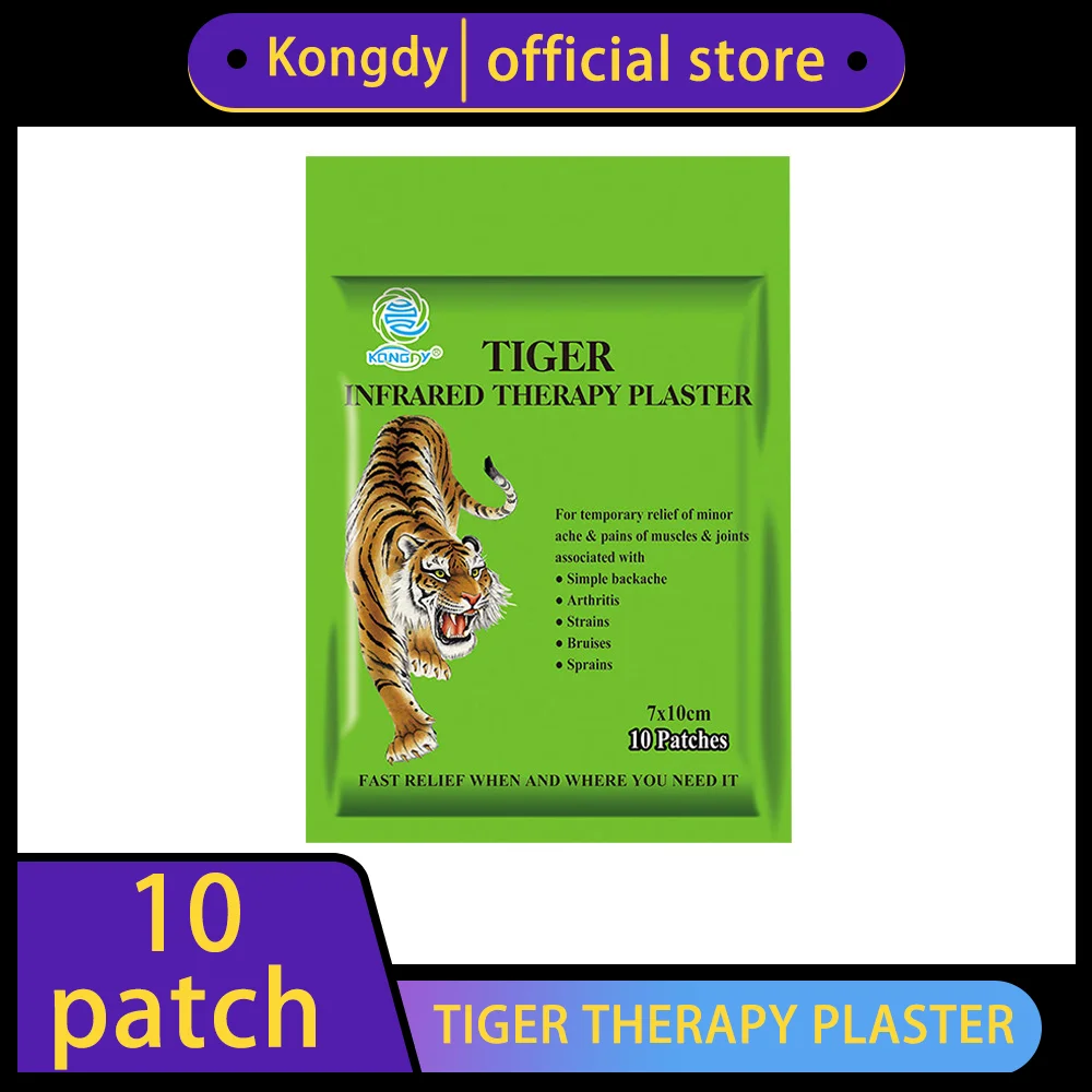 Пластырь KONGDY с тигровым бальзамом, 7x10 см, для ежедневного наружного применения при болях в мышцах и суставах
Пластырь KONGDY с тигровым бальзамом, 7x10 см, для ежедневного наружного применения при болях в мышцах и суставах