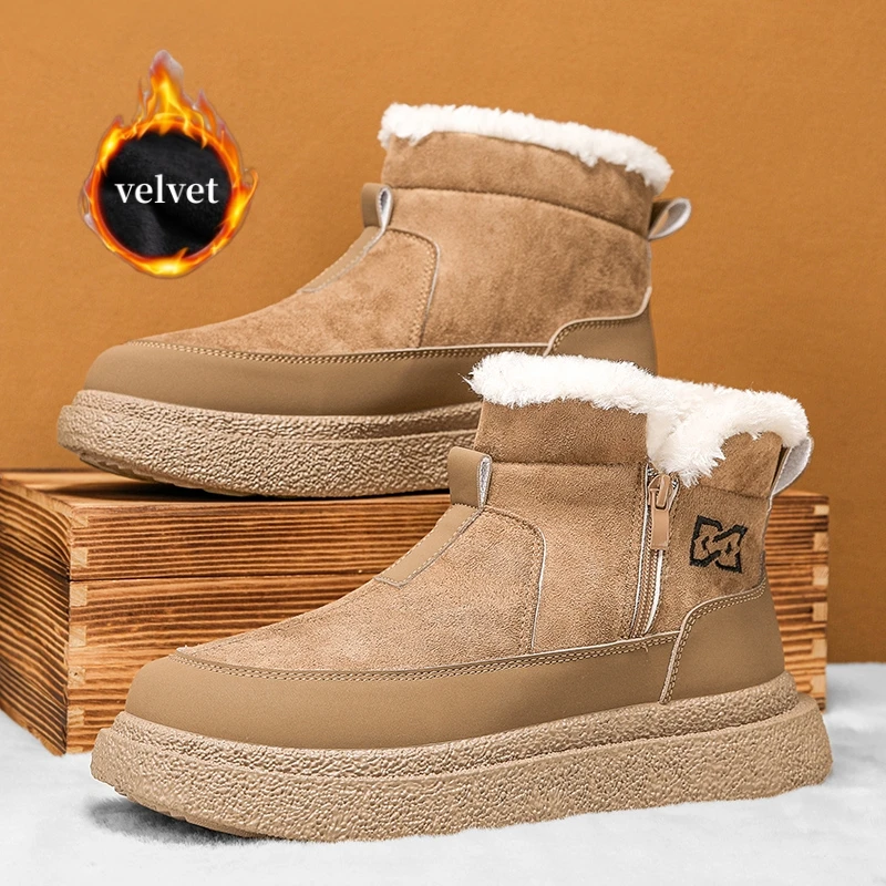 Winter Plush Snow Boots For Men Fashion Platform Boot Man Comfortable Warm Fur Men's Ankle Boots Outdoor Non-slip Casual Boots
Winter Plush Snow Boots For Men Fashion Platform Boot Man Comfortable Warm Fur Men's Ankle Boots Outdoor Non-slip Casual Boots