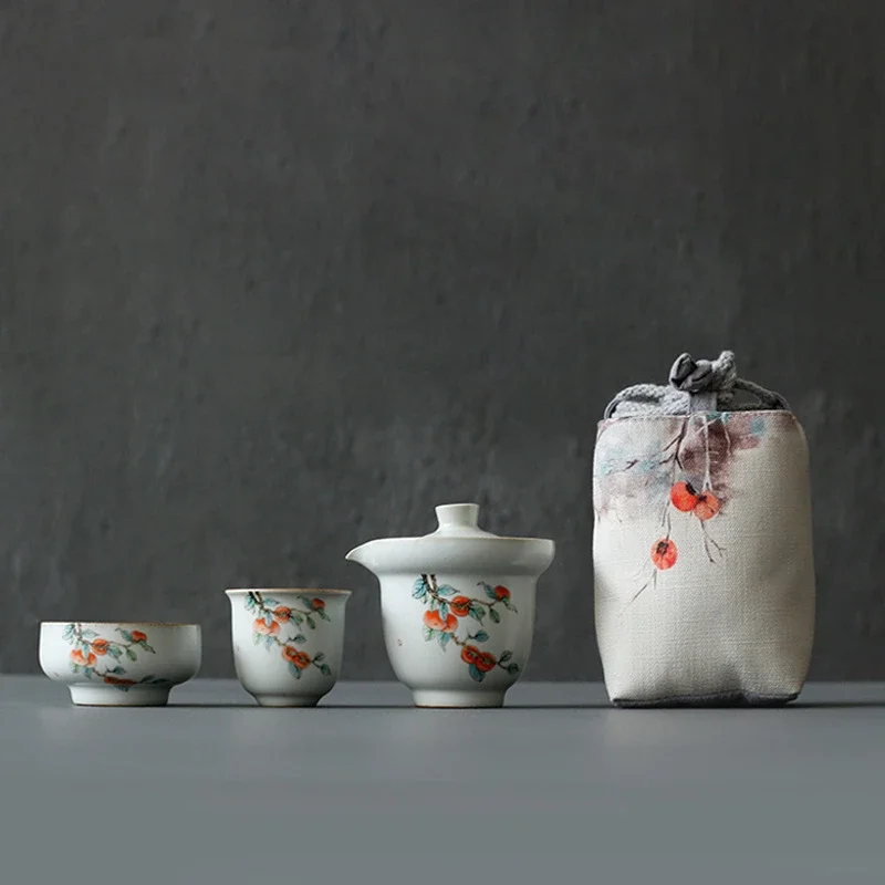 Ceramic Tea Set Chinese Style One Pot Three Cups Office Outdoor Convenience Storage Bag Travel Picnic Tea Set Decor Simple
Ceramic Tea Set Chinese Style One Pot Three Cups Office Outdoor Convenience Storage Bag Travel Picnic Tea Set Decor Simple