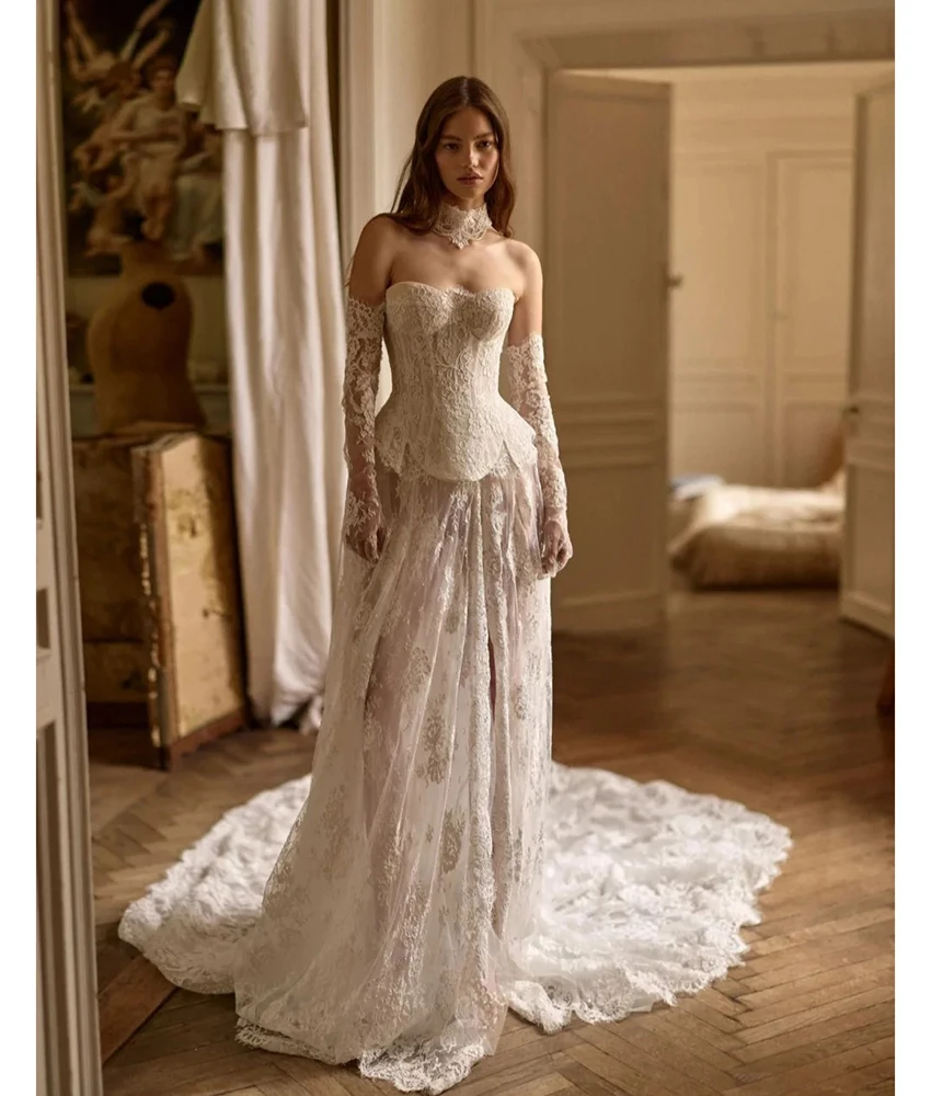 Вечернее платье MCDV с кружевом и отстегивающимися рукавами, фасон «русалка», на заказ, для женщин, свадебное, с вырезом «сердечко», индивидуальный размер
Вечернее платье MCDV с кружевом и отстегивающимися рукавами, фасон «русалка», на заказ, для женщин, свадебное, с вырезом «сердечко», индивидуальный размер