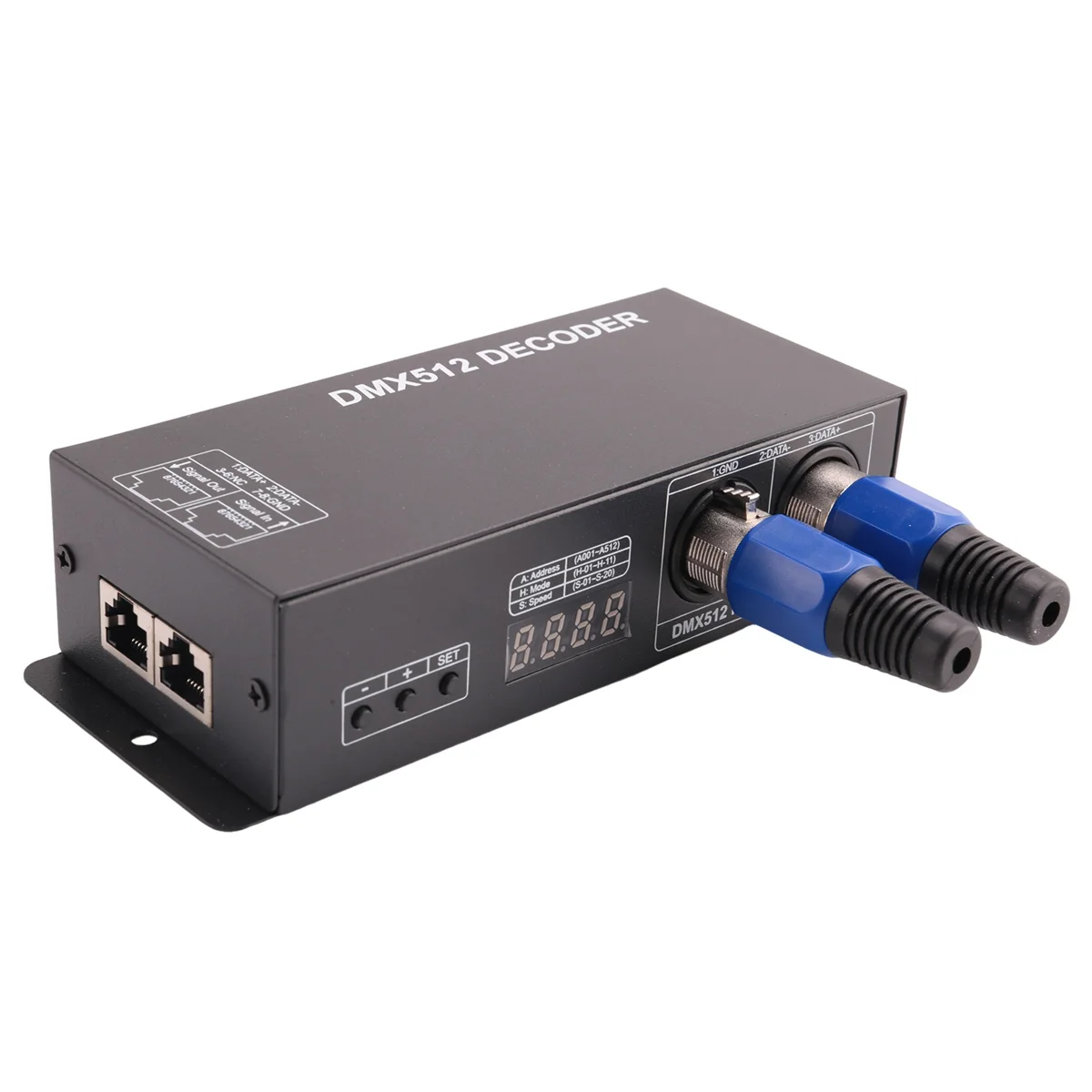 A62T-Dmx 512, цифровой декодер дисплея, драйвер затемнения, контроллер Dmx512 для светодиодной ленты Rgbw, подключение Rj45, DC12-24V
A62T-Dmx 512, цифровой декодер дисплея, драйвер затемнения, контроллер Dmx512 для светодиодной ленты Rgbw, подключение Rj45, DC12-24V
