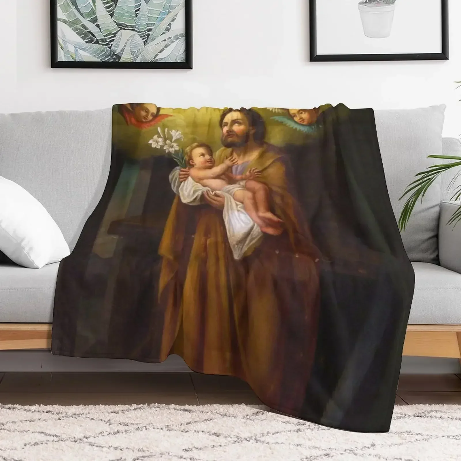 Saint Joseph with Jesus Christ as a baby, France Throw Blanket Soft Plaid Loose Flannels Blankets
Saint Joseph with Jesus Christ as a baby, France Throw Blanket Soft Plaid Loose Flannels Blankets