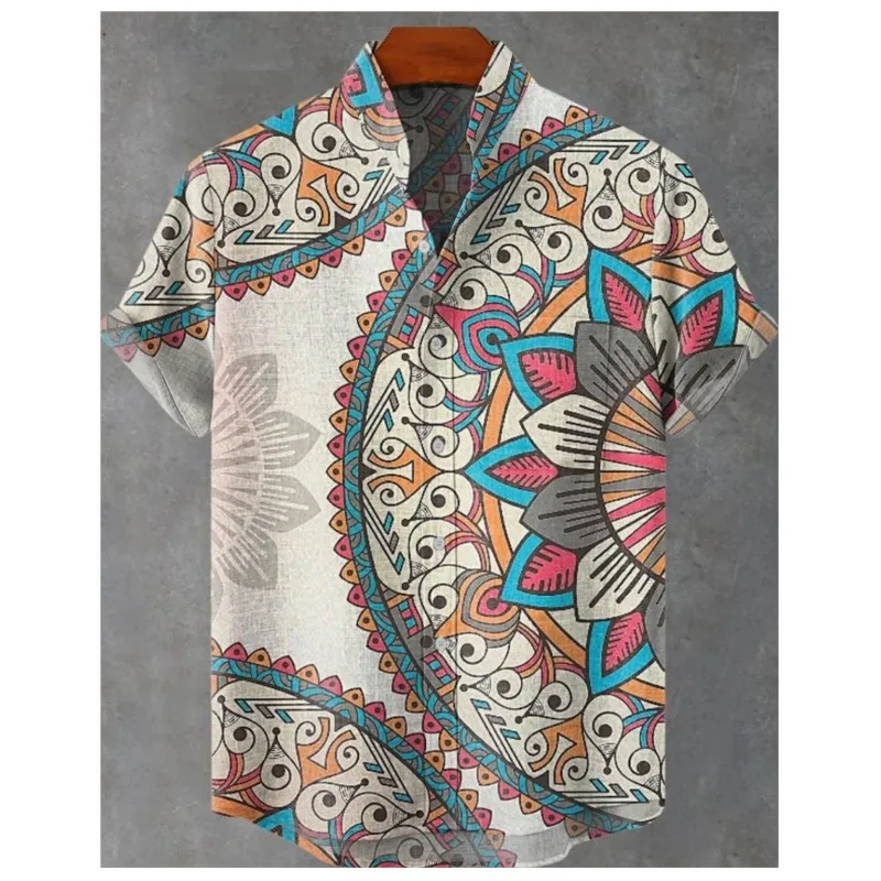 New Men's Hawaiian Linen Shirt Ethnic Print Short Sleeve Top Beach Vacation Sunset Harajuku Clothing Casual Unisex Style Shirt F
New Men's Hawaiian Linen Shirt Ethnic Print Short Sleeve Top Beach Vacation Sunset Harajuku Clothing Casual Unisex Style Shirt F