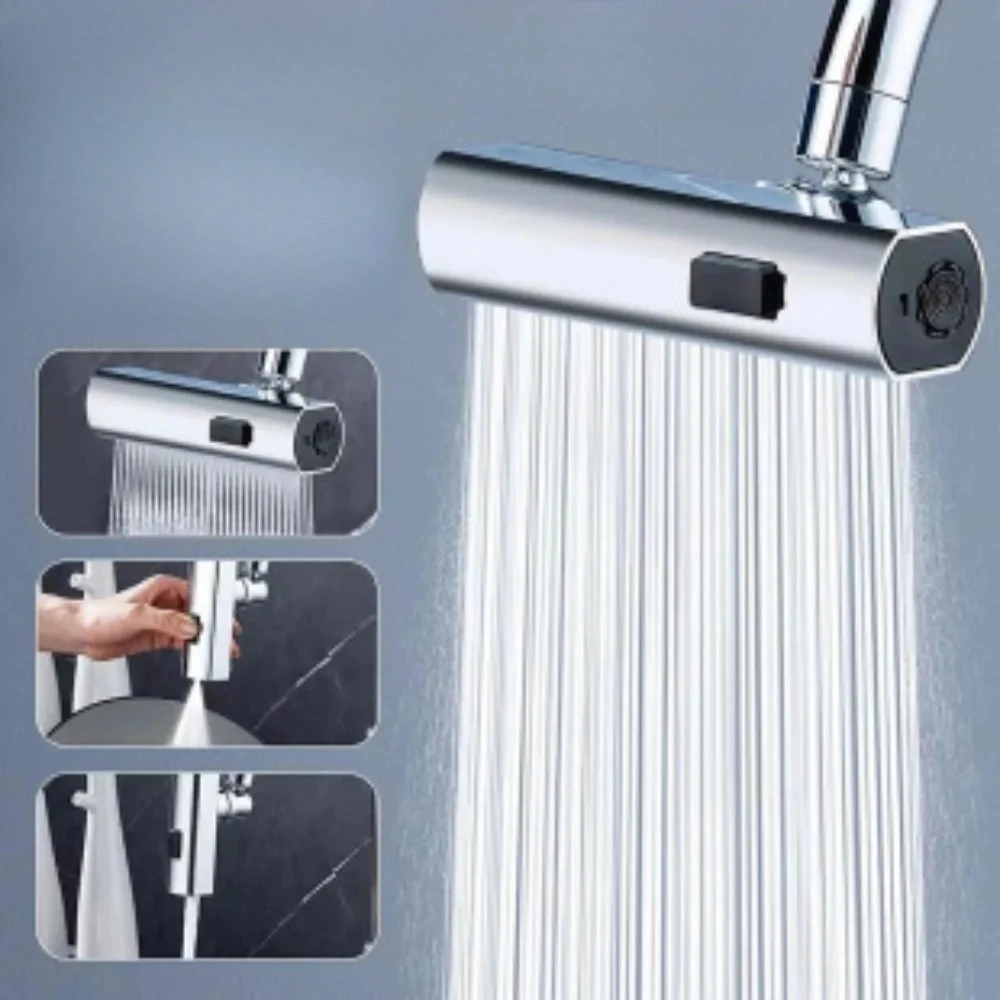 New Kitchen Waterfall Three-mode Universal Swivel Extension Faucet Splash-proof Nozzle Sink Multi-function