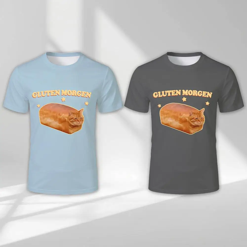 Novelty Funny Cat Bread Meme T-shirt GLUTEN MORGEN Humor Graphic Short Sleeve Tee Men Women Summer Casual Breathable O-neck Tops
Novelty Funny Cat Bread Meme T-shirt GLUTEN MORGEN Humor Graphic Short Sleeve Tee Men Women Summer Casual Breathable O-neck Tops