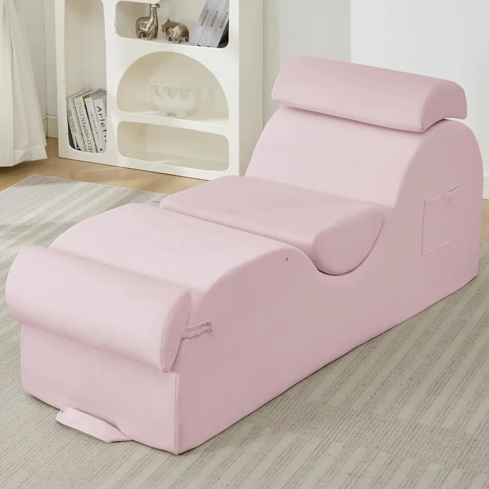 Sleek Chaise Lounge Chair for Yoga/Exercise, Yoga Chaise/Lounger Indoor with Headrest,Waist Cushion,Movable Footrest
Sleek Chaise Lounge Chair for Yoga/Exercise, Yoga Chaise/Lounger Indoor with Headrest,Waist Cushion,Movable Footrest