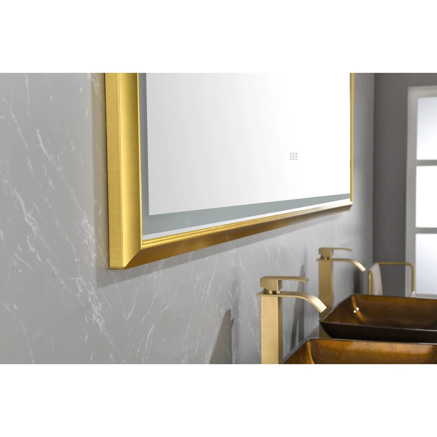 84in. W x 48in. H Oversized Rectangular Black Framed LED Mirror Anti-Fog Dimmable Wall Mount Bathroom Vanity Mirror HD Wall Mirr
84in. W x 48in. H Oversized Rectangular Black Framed LED Mirror Anti-Fog Dimmable Wall Mount Bathroom Vanity Mirror HD Wall Mirr