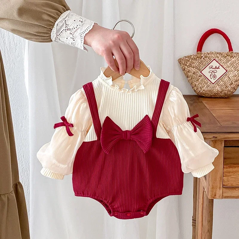 2025 New Autumn Korean Style Climbing Suit Long Sleeved Cotton Splicing Infant Baby Girls Jumpsuit 0-24M Baby Girls Clothing
2025 New Autumn Korean Style Climbing Suit Long Sleeved Cotton Splicing Infant Baby Girls Jumpsuit 0-24M Baby Girls Clothing