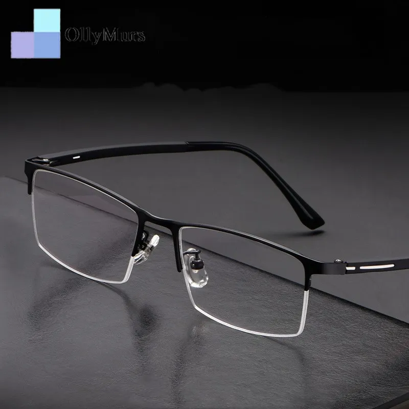 OLLYMURS Fashion Super Tough Titanium Alloy Eyeglasses Frame Business Casual Optical Prescription Half Frame Glasses Men P9916
OLLYMURS Fashion Super Tough Titanium Alloy Eyeglasses Frame Business Casual Optical Prescription Half Frame Glasses Men P9916