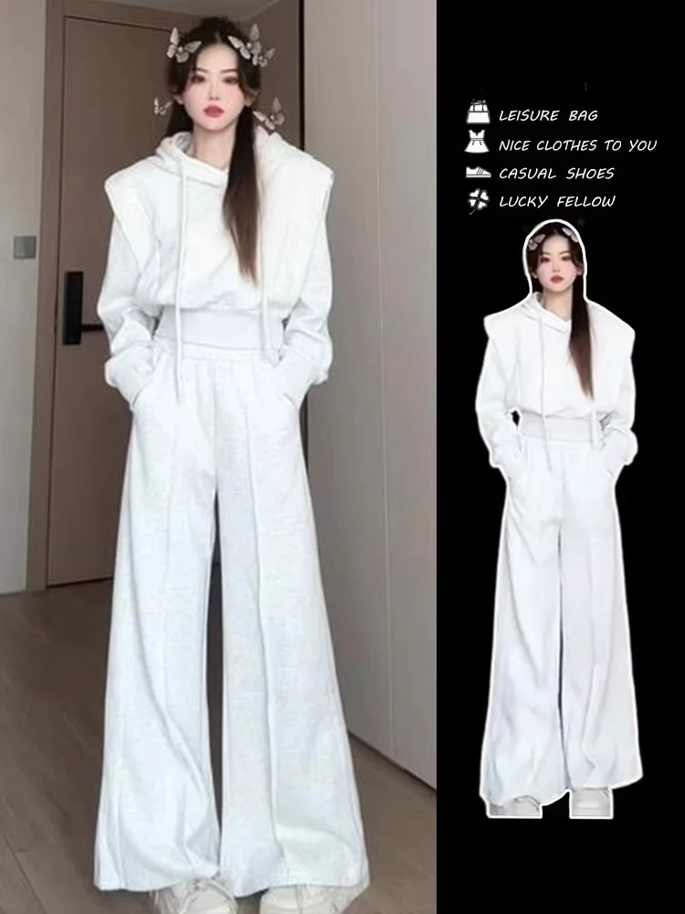 2024 Autumn New Grey Casual Sportswear Sweatshirt Set Elegant Two-Piece Korean Style High-End Feeling Women's Fashion Set
2024 Autumn New Grey Casual Sportswear Sweatshirt Set Elegant Two-Piece Korean Style High-End Feeling Women's Fashion Set